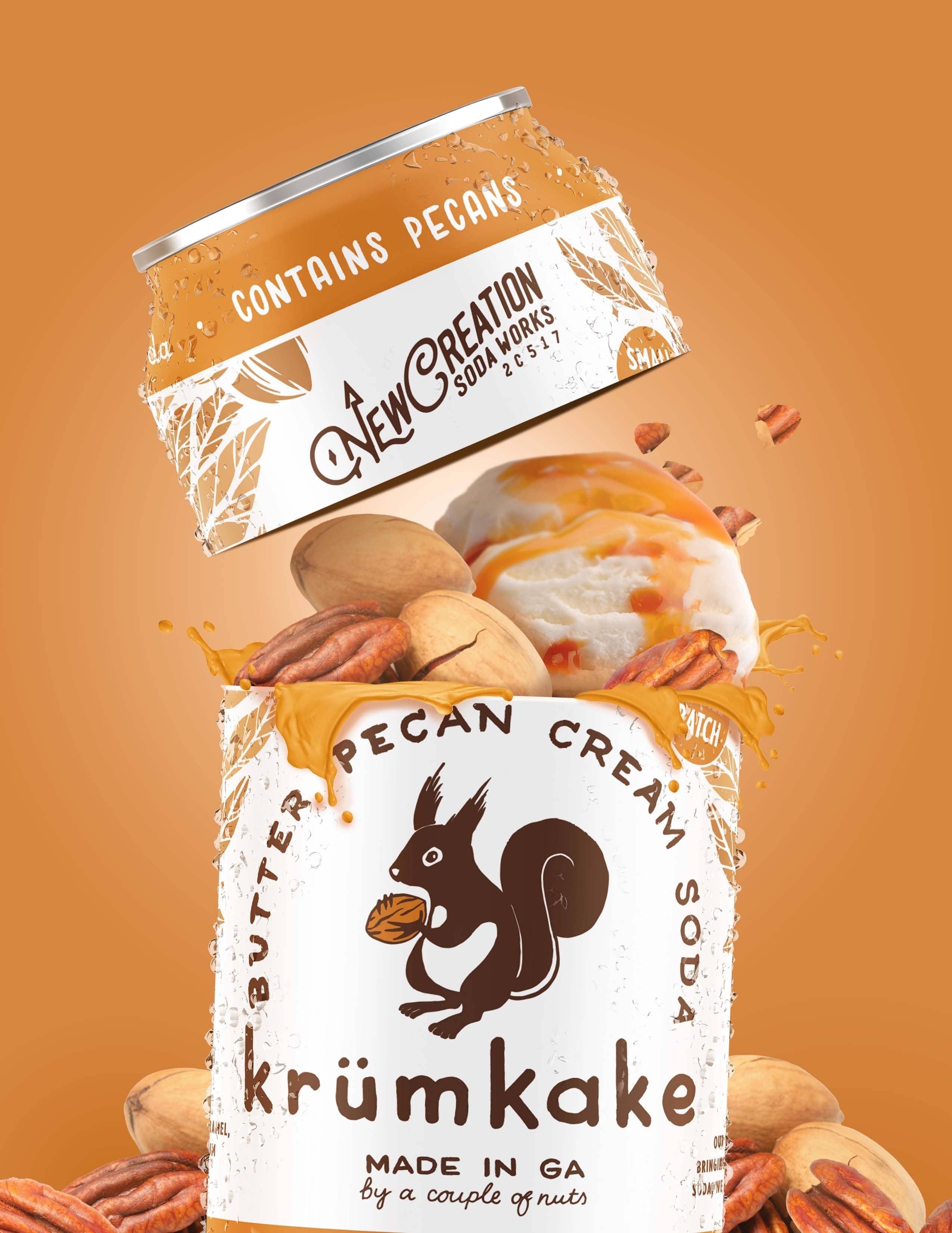 New Creation Soda Works Krumkake Butter Pecan Cream Soda Botany
